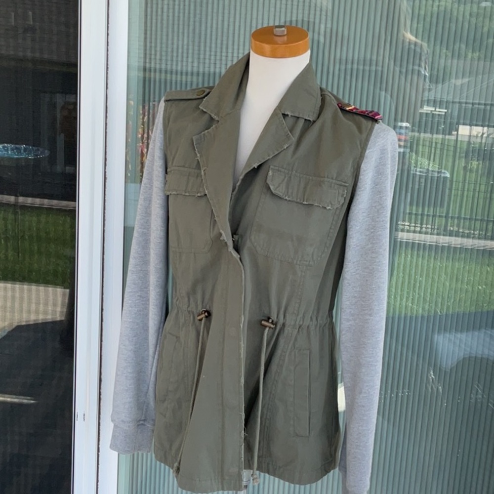Olive Green Military Style Women's Jacket